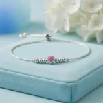 Adjustable Pure Silver Heart Love Bracelet
